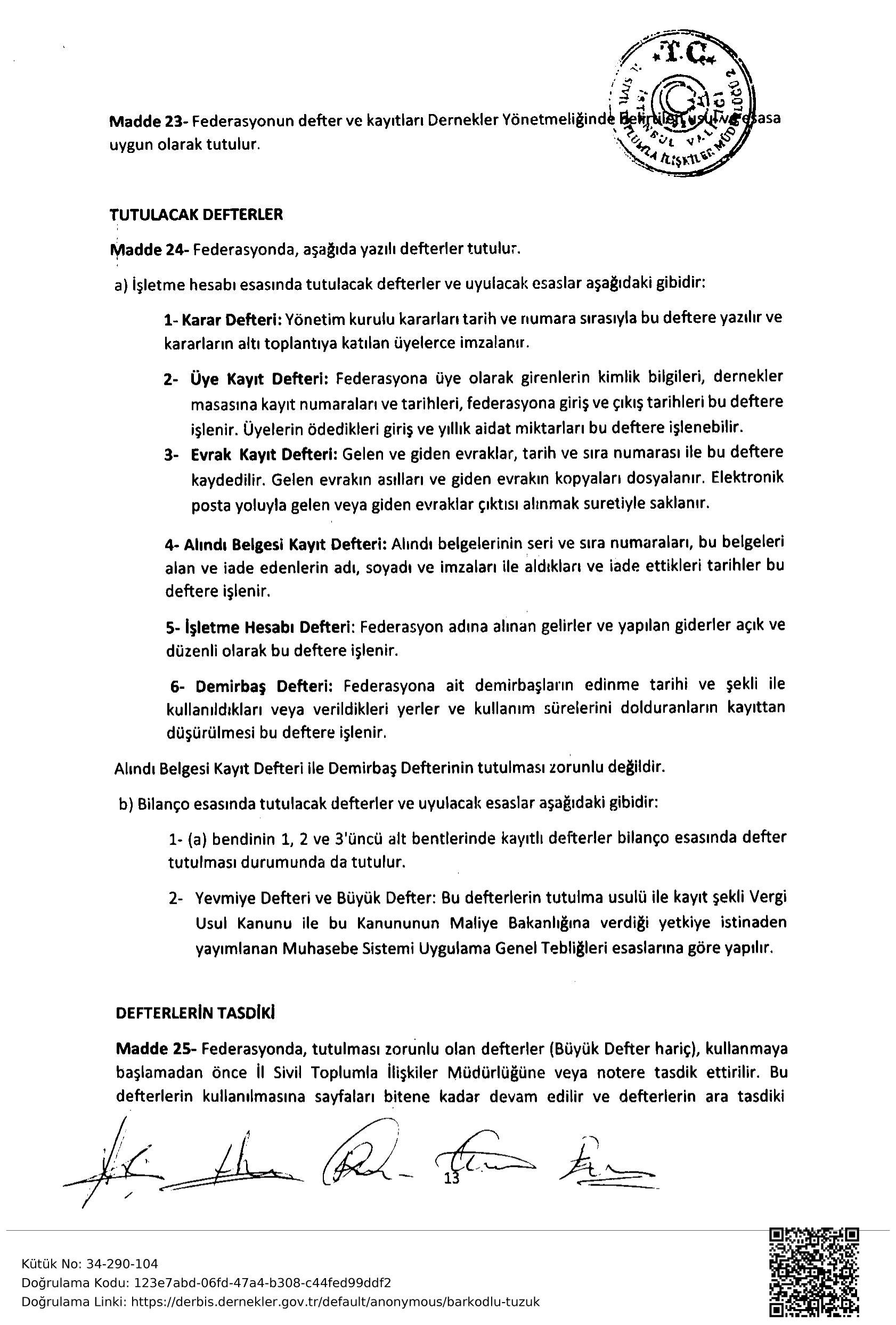 Gehaf Tüzük Sayfa 17