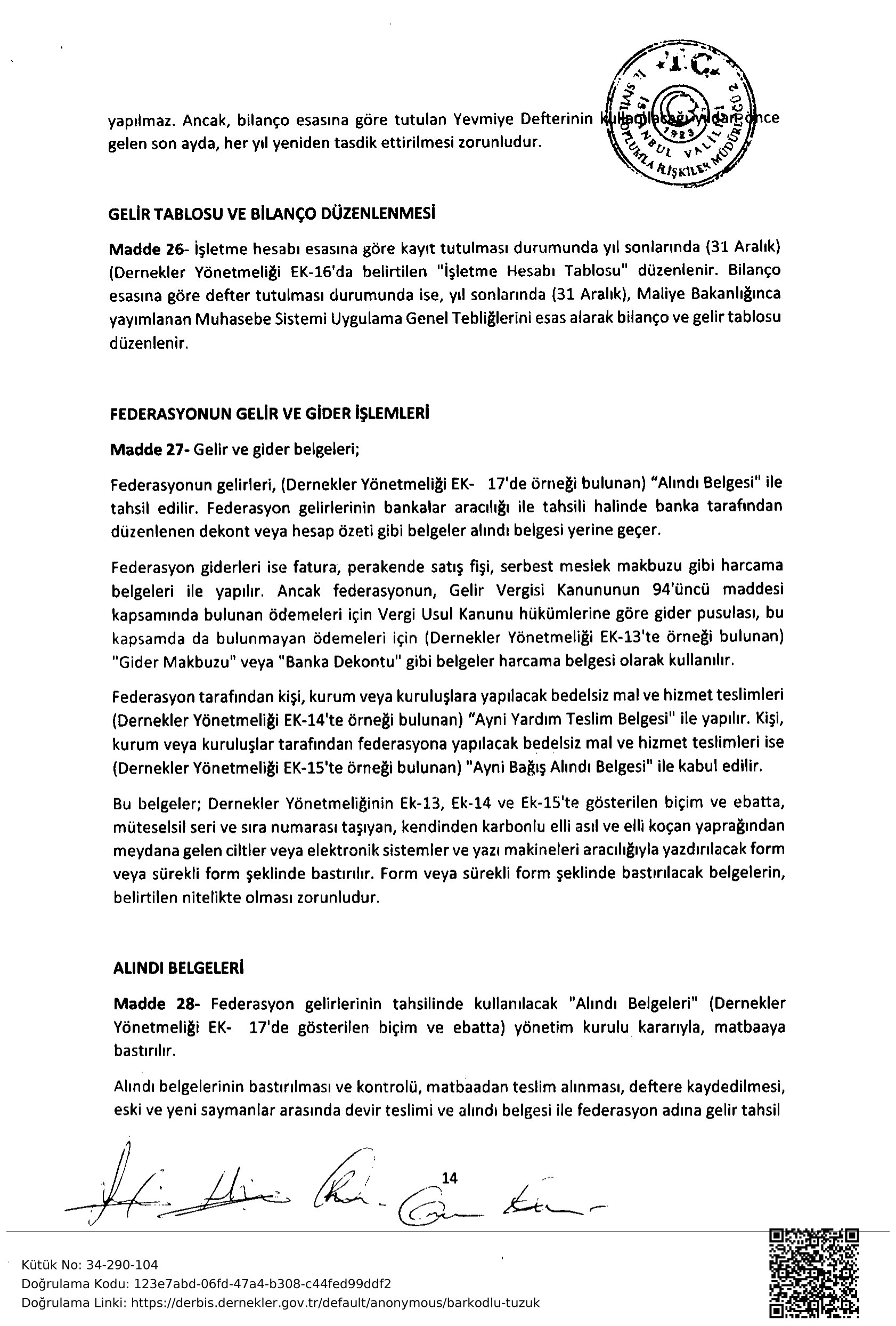 Gehaf Tüzük Sayfa 18