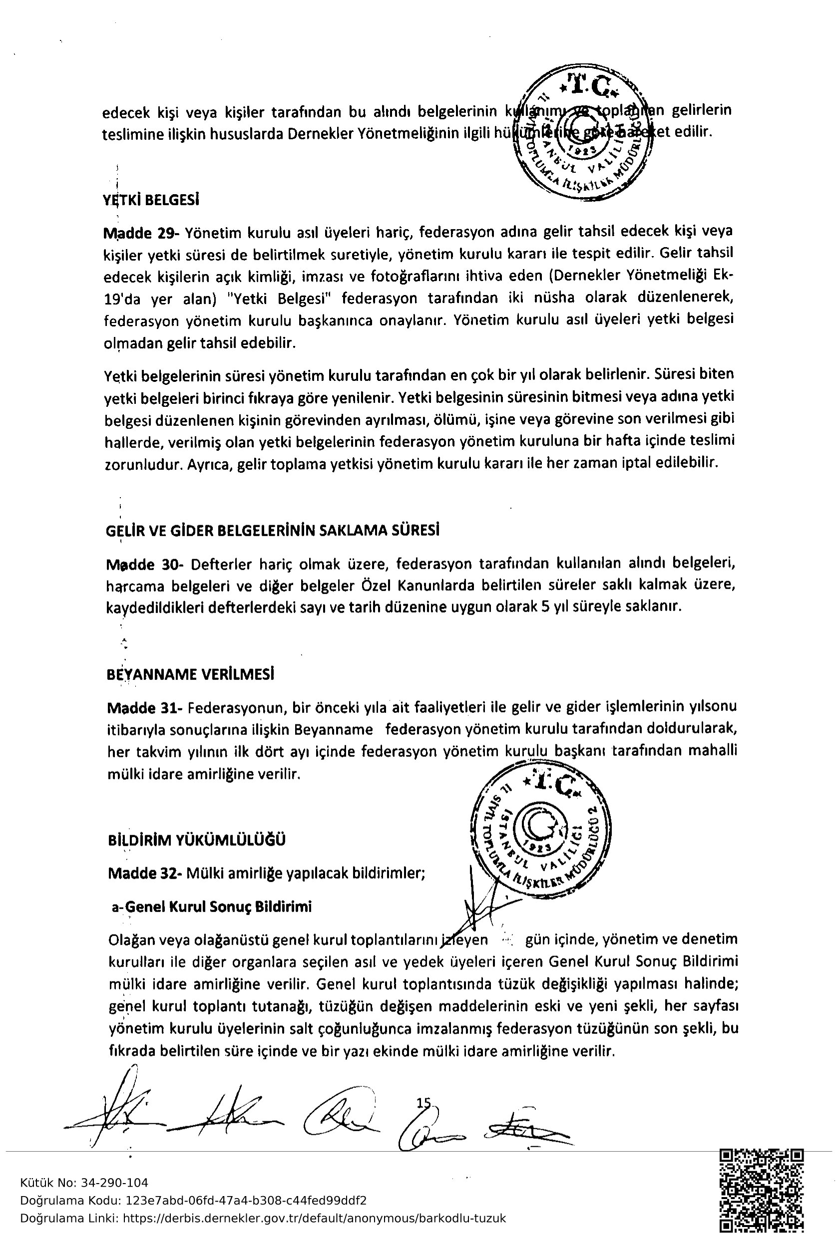 Gehaf Tüzük Sayfa 19